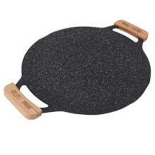 Round Aluminum Alloy BBQ Grill Pan 10.2-inch Nonstick for Camping & BBQ