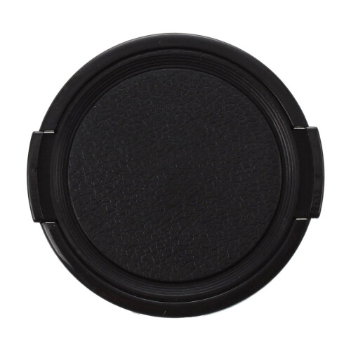 Camera Plastic Side Pinch Clip  Front Lens Cap Protective Cover Black 49mm