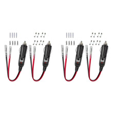 4x Spina Accendisigari Sostitutiva per Auto da 12 V/24 V con Cavo e Cablaggio, Terminale A Testa Singola, Cavo di Alimentazione DIY per Accendisigari