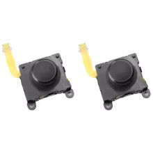 2X 3D Analog Joystick-Ersättning för PS Vita 1000, Dubbla Vänster och Höger Handkontrollspakar, Högkvalitativ Svart