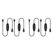 5-V-USB-LED-Dimmschalter, Dimmen mit 10 Geschwindigkeiten, Buchse auf Stecker, 4er-Pack USB-Betriebener Dimmer für Einfarbige 5-V-LED-Leuchten
