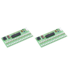2X Affichage Réglable VU-Mètre LED Indicateur de Niveau Amplificateur Audio 16 Canaux Double Lampe Verte 8 V à 12 V