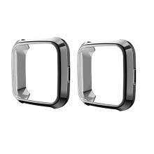 2Pcs Durable Black Tpu Smart Watch Protective Case Shockproof Cover