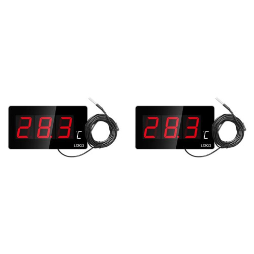 2X Digital Thermometer Home Electronic for Led Pool Thermometer Large Screen Temperature Detector EU PLUG