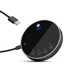 Altavoz con Micrófono, Micrófono de Conferencia con Cobertura de Voz de 360 para Oficina en Casa, Mejora de Voz Inteligente.