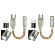 2X CX31993 HiFi DAC Type C to 3.5mm Headphone Amplifier Audio Decoder IEM AMP Mobile Phone Adapter with USB Adapter B
