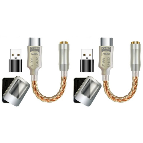 2X CX31993 HiFi DAC Type C to 3.5mm Headphone Amplifier Audio Decoder IEM AMP Mobile Phone Adapter with USB Adapter B 1