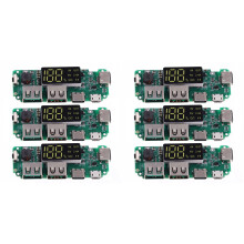 6 Pièces Chargeur de Batterie au Lithium LED Double USB 5V 2.4A Type-C USB Mobile Power Bank 18650 Module de Charge Circuit