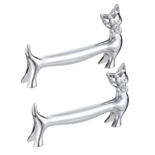 2Pcs Silver Alloy Chopstick Rests Durable Practical Tableware Holders