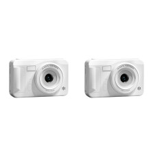 2X 4K Digital Camera 44 Megapixels HD Photography CCD Travel Selfie Pocket Students Campus Selfie Camera White