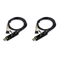 2X Waveshare Industrial USB auf TTL (C) 6-Poliges Serielles Modulkabel FT232RNL für Raspberry Pi 5 Serial Port Debugging-Modul