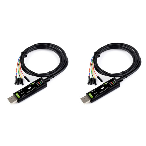 2X Waveshare Industrial USB to TTL (C) 6pin Serial Module Cable FT232RNL for Raspberry Pi 5 Serial Port Debugging Module