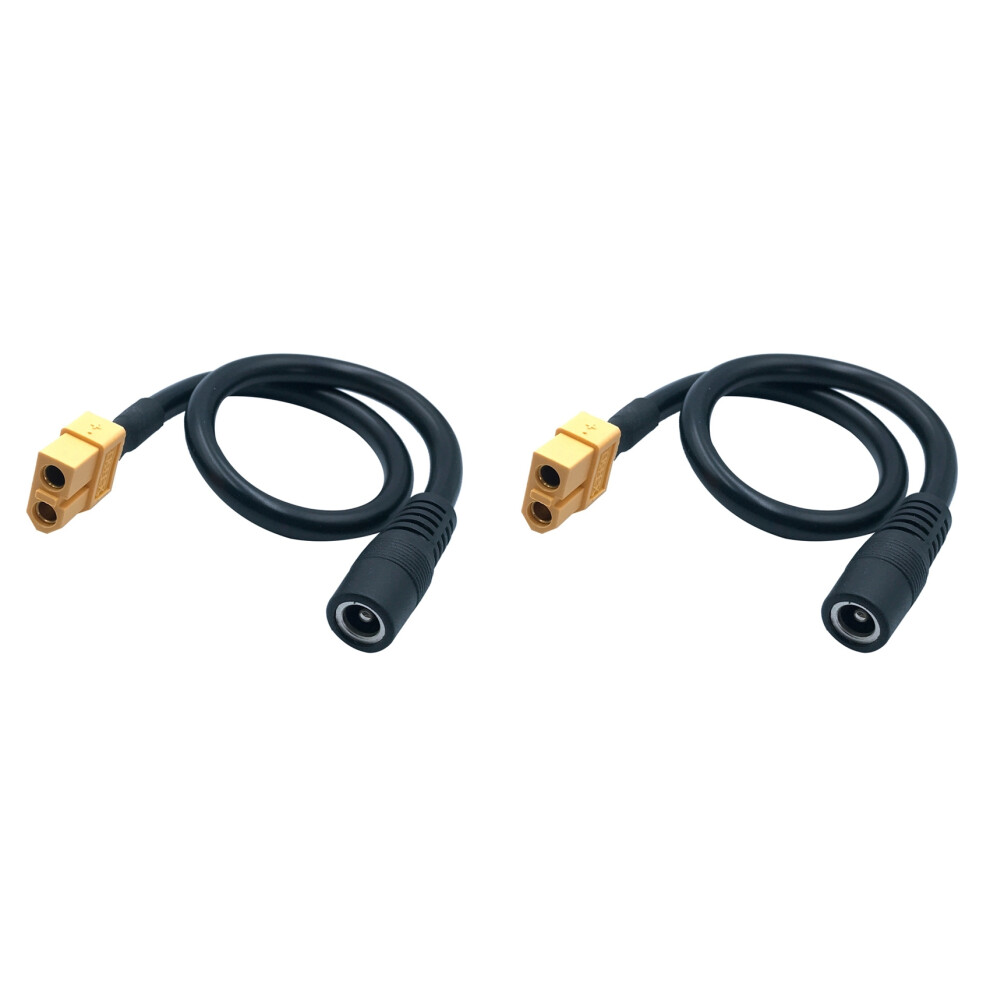 2Pc Xt60 Xt-60 Female Jack To 5.5Mm X 2.5Mm Female Jack Power Adapter Cable For Fpv Monitor Drone Power Lead Cord 6031193615140