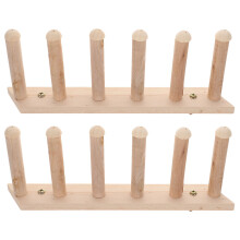 2Pcs Wooden Cat Wall Steps Stable Indoor Cat Perches Beige Furniture