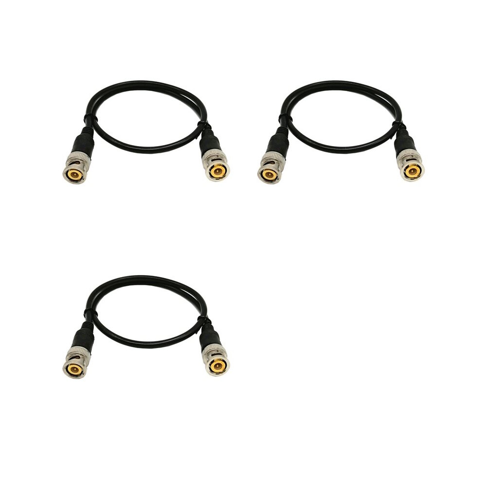 3X Bnc Jumper Q9 Hd Monitor Double- Video Cable 0.5 M Jumper 2 Core Rvv Cable 6032879180969