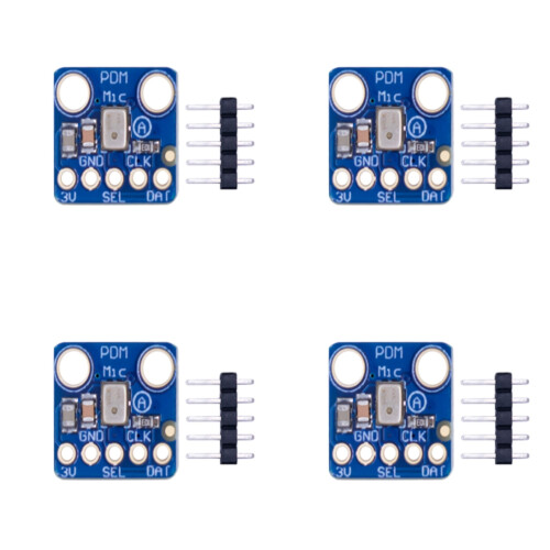 4X MP34DT01 PDM Digital MEMS Microphone Module Simple Pulse Density Modulation Output Small Omnidirectional Microphone