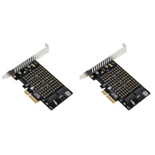 2X M.2 NVMe NGFF SSD zu PCIE Adapter PCIE zu M2/M.2 Adapter M.2 SSD PCIE Adapter M Key B Key B+M Key