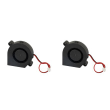 2X 3D Printer Cooling Fan 12V, 5015 Turbo Blower, 2-Pin Connector High Rotational Speed Low Noise Cooler