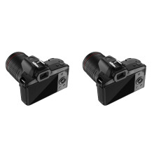 2Stück D5 6400 Megapixel HD WiFi Digitale Videokamera 4K Dual-Objektiv-Camcorder mit Display 16-Fach Zoom DSLR-Kamera Keine Speicherkarte