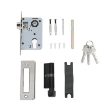 Türschloss Set Innenraum Aluminium Schwarz B28