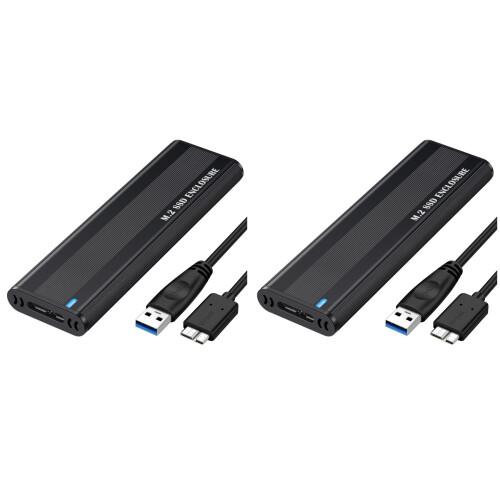 2X M2 SSD Case NGFF 5Gbps  Protocol M.2 para USB 3.1 Gen1 SSD Adapter para NGFF  SSD Disk Box M.2 SSD Case 1
