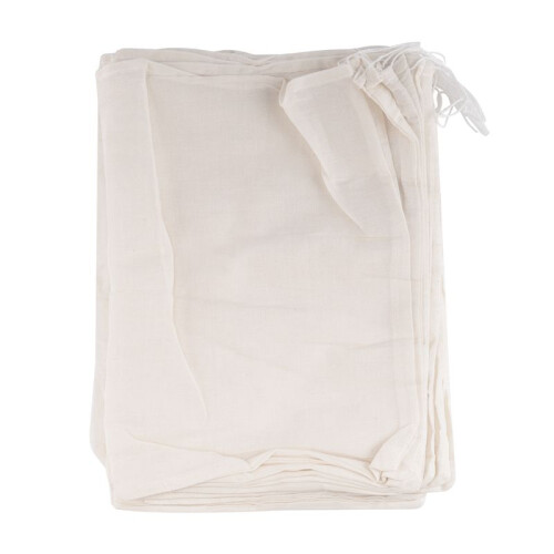 20 Peças Grandes Sacos de Musselina, Sacos de Algodão com Cordão, Sacos para Infusão de Chá (8 X 12 Polegadas)