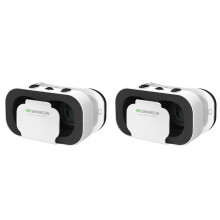 2X Occhiali 3D VR SHINECON G05A Occhiali VR Regolabili Montati Sulla Testa per Realtà Virtuale per Smartphone