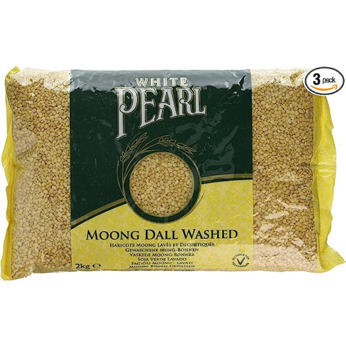 White Pearl Moong Dall Washed 2kg (Pack of 1)