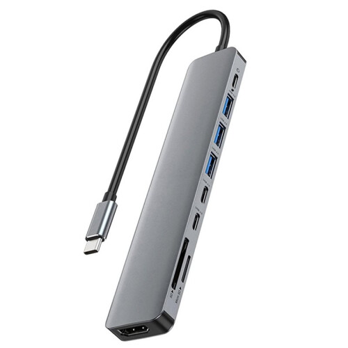 9 in 1 USB C Hub Docking Station with 4K -Compatible, 100W PD, USB 3.0, /TF Card Reader with Multiple Devices