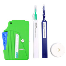 Kit de Limpieza de Fibra Óptica 4 en 1, Herramienta de Limpieza de Extremos de Conectores de Cable de Fibra Óptica FC SC LC de 2,5 mm