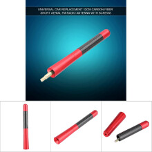 Car Short Antenna 12cm Carbon Fiber FM Radio Aerial with Screws for Cars