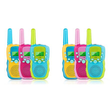 6 PCS Walkie Talkies voor Kinderen, 3 Range Indoor Outdoor Activity Stem Toys, Verjaardagscadeaus voor Jongens en Meisjes