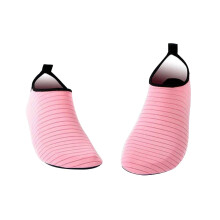 1Pair Durable Pink Non-Slip Silicone Yoga and Fitness Socks
