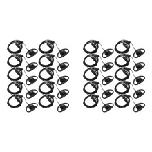 20 Pezzi Auricolare PTT con Clip A Forma di D A 2 Pin per Radio  GP88S GP300 GP68 GP2000