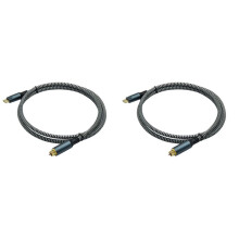 2X Braided USB-C to Optical Audio Cable USB C Optical Cable with Plated Connector for Soundbar,Speakers and Home Theater