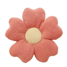 Decorative Cushion Pink FivePetal Flower Pillow Soft and Breathable Home Sofa Chair Decor