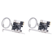 2X PCI-E 1X 1394 4 Port DV HD Video Capture Card Firewire Card 800/400/200/100Mbps Supports Hot-Swapping for Desktop