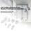 17mm Roller Blind Repair Kit - Clutch, Bracket, Chain, White 4