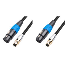 2X 3Pin XLR Vrouwelijk Naar Vrouwelijk Cinema Audiokabel Fotografisch Apparaat Microfoon Verlengkabel Camera Audiokabel, 0.