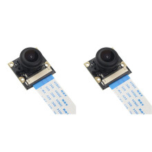 2X for Raspberry Pi 4B 3B+ Day Vision Camera Module 5MP 1080P Fisheye 130 Degree Wide Angle Fisheye Focus Adjustment