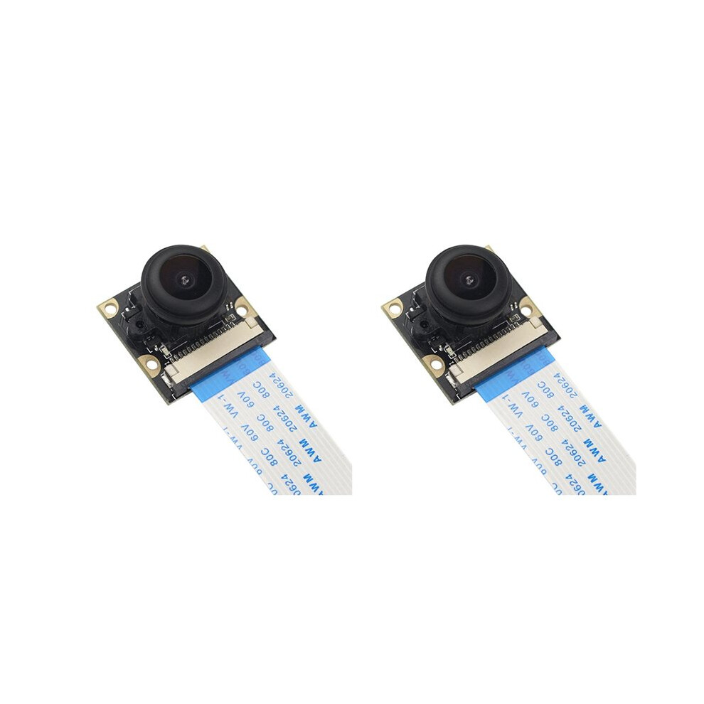 2X for Raspberry Pi 4B 3B+ Day Vision Camera Module 5MP 1080P Fisheye 130 Degree Wide Angle Fisheye Focus Adjustment-image-OPC-PTNXXWT-NEW