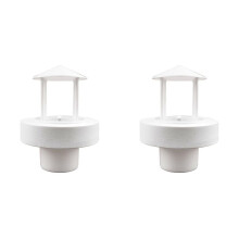 2X Floating Mist Dispenser Ultrasonic Humidifier Generators Nebulizer Water Fountain Mist Maker(White)