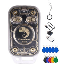 Chameleon V3.0 RFID Smartcard-Emulator Smartchip-Lesegerät + 10XUID-Schlüsselanhänger NFC-Lese- und Schreibgerät 125K 13,56M ID IC-Tag-Kopierer