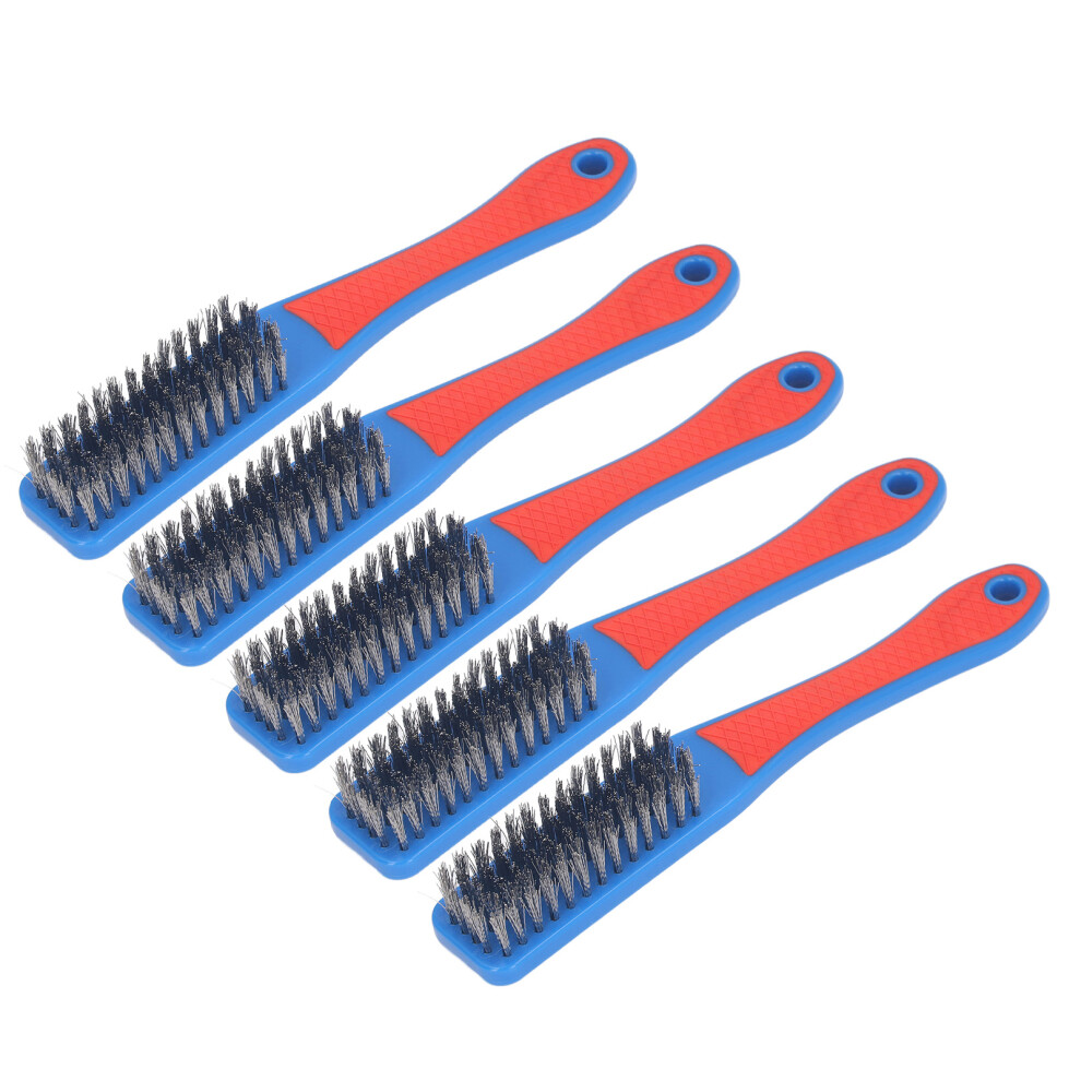 5Pcs Stainless Steel Wire Brushes Silicone Handles For Woodworking 5081388710960