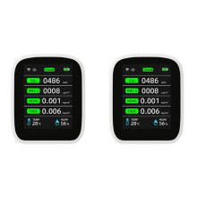 2X Tuya Wifi Misuratore Della Qualità 'Aria, Monitor Della Qualità 'Aria Interna Otto In Monitor Portatile Della CO2 Tester di Temperatura