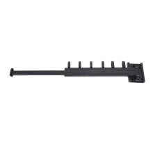 Wall Mounted Retractable Clothes Drying Rack Black Zinc Alloy for Balcony & Bedroom