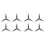 8 Peças 5131.0 5 Polegadas 3-Blade Propeller para RC Drone FPV Racing Compatível com 2207 2306 Motors Cinza 1