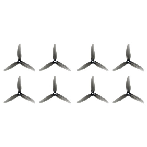 8 Peças 5131.0 5 Polegadas 3-Blade Propeller para RC Drone FPV Racing Compatível com 2207 2306 Motors Cinza
