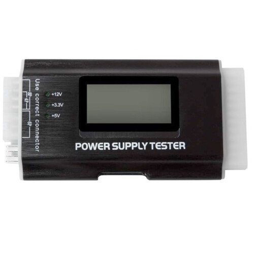 Diagnostic Tool for PC Power Supply Testing with LCD Screen for ATX, ITX, IDE, HDD, , and BTX