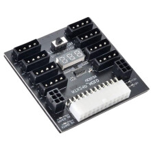 ATX Server PSU Power Board 24Pin to IDE 8X 4Pin +2X 6Pin Power Supply Board for CHIA ETH BTC Mining Miner